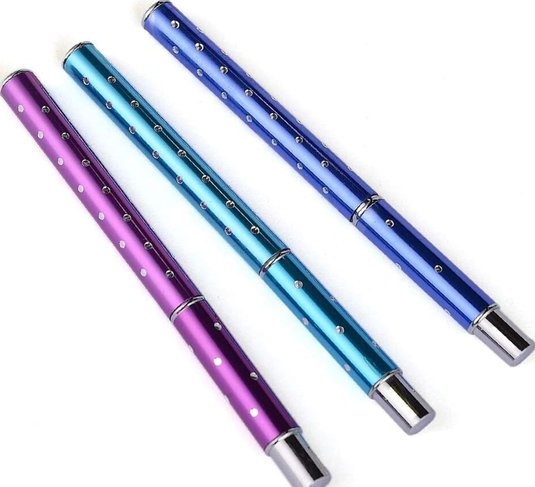 Kolinsky Gel Nail Brush Foldable Polka Dot Flat Acrylic Nail Art Crystal Brush for Salon Acrylic Liquid  - (Color: Purple No. 4)