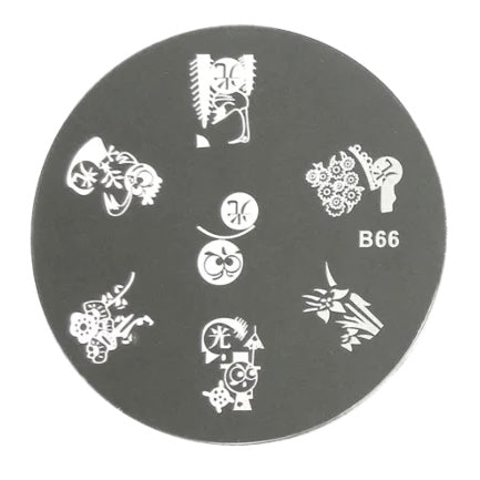 Stamping Nail Art - Birds & Flowers Stamping Plate (B-66)