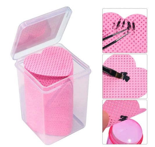 200pcs Hearts Lint Free Nail Wipes Love Butterfly Cotton Pads Nail Polish Eyelash Glue Remover Paper Cleaning Wipes