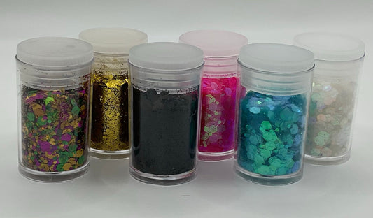 Small Jars of Glitter