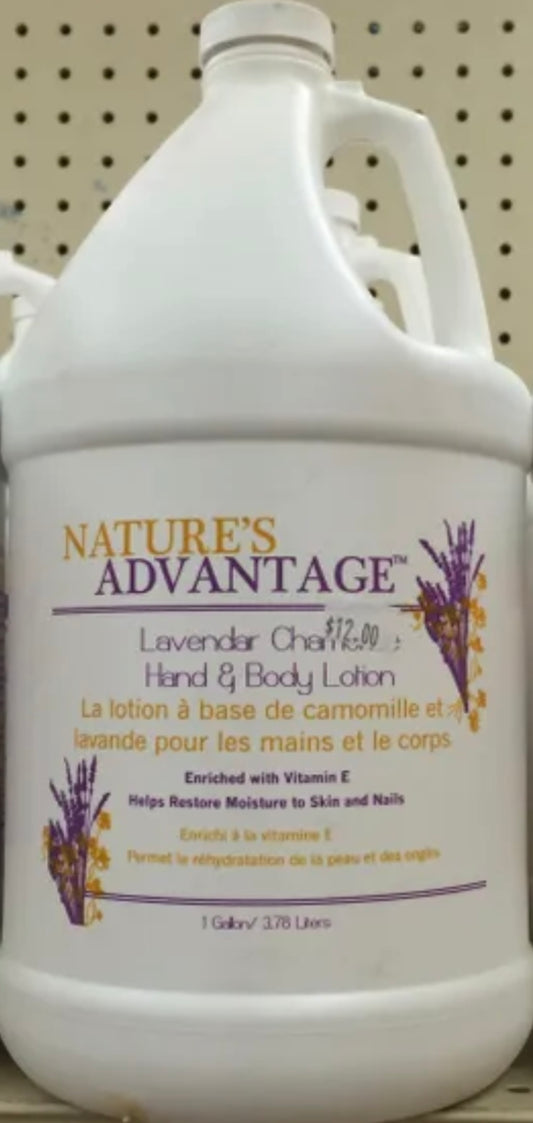 NATURES ADVANTAGE GALLON_ LAVENDER & Chamomile Hand and Body lotion