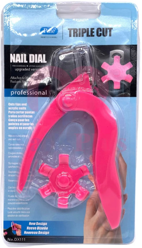 NAIL TIPS CUTTER 6 WAY (Pink)