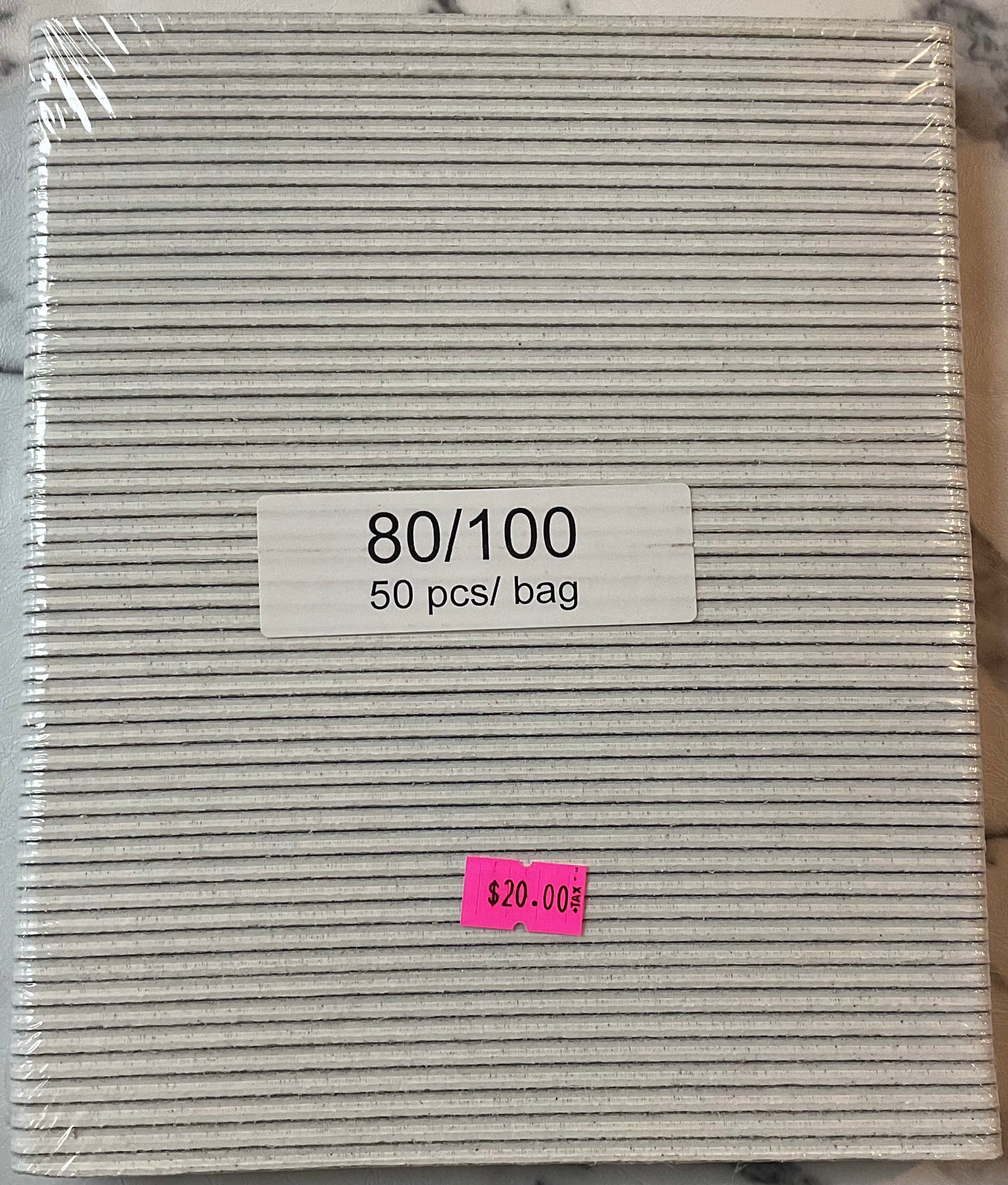 Big 80/100 Nail File Square (50pcs)