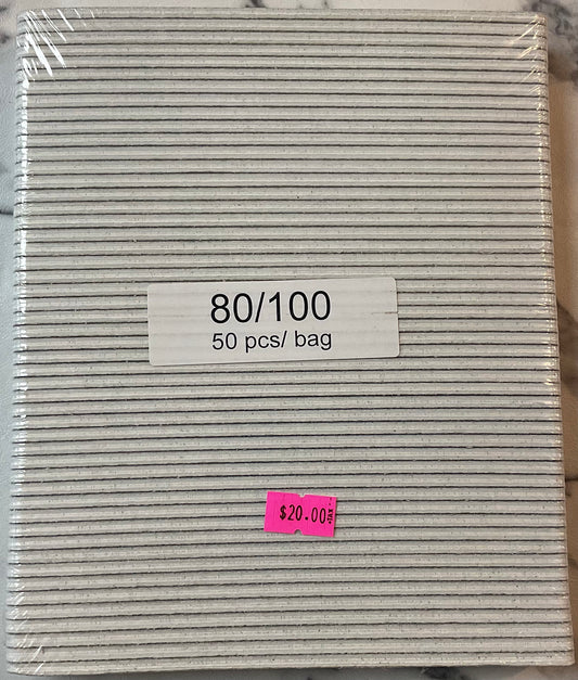 Big 80/100 Nail File Square (50pcs)