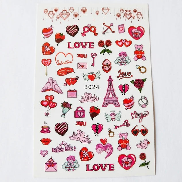 Valentine's Day Nail Sticker (B-024)