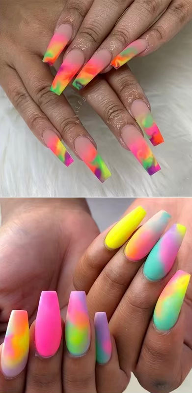 Neon Pigment Powder Fluorescent Nail Glitter Set Shinny Ombre Chrome Dust DIY Gel Polish Manicure For Nails Art Decoration