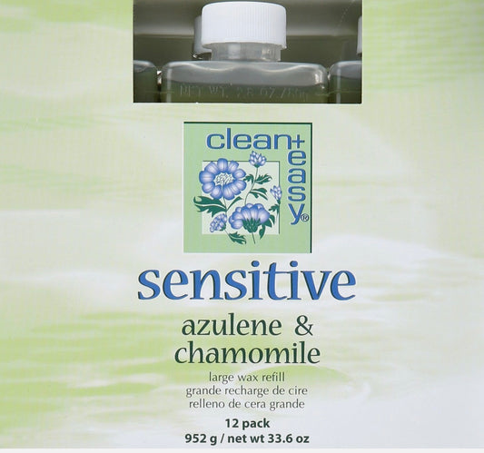 Clean & Easy Wax Sensitive Wax Refills, 2.8 oz Large - Pack of 12
