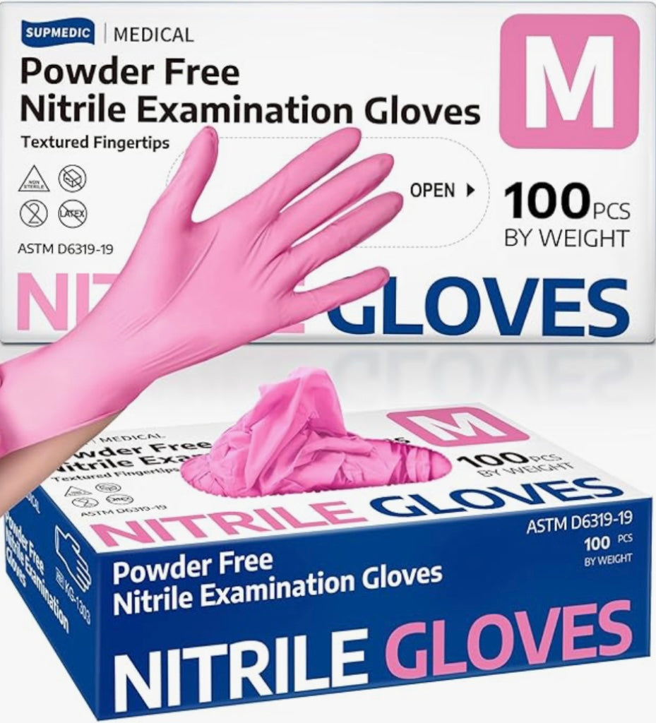 Nitrile Disposable Gloves, Medical Grade, Multi Purpose, Heavy Duty 100pcs (M)