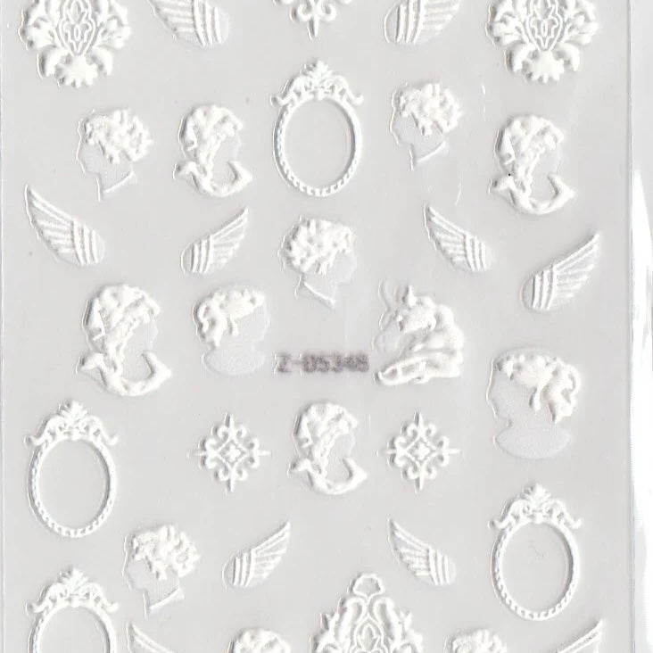 Renaissance Nail Stickers, Vintage Nail Stickers, Angel Wing Nail Stickers, Face Nail Stickers, Statue Nail Stickers, Greek Nail Stickers(Z-D5348)