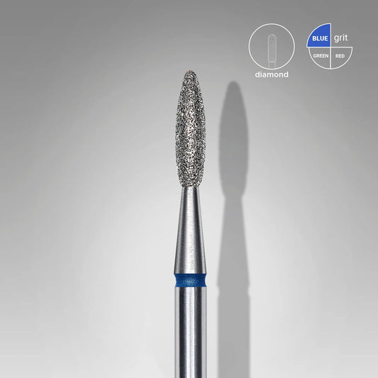 Staleks-Diamond nail drill bit flame blue EXPERT head diameter 2,1 mm / working part 8 mm