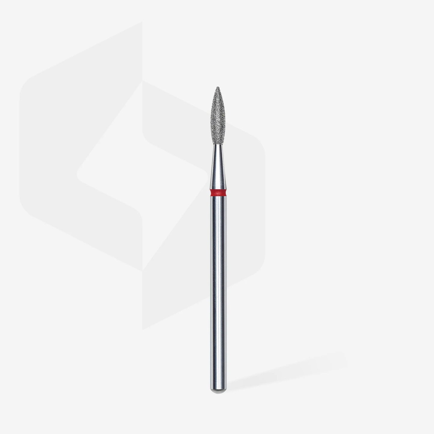Staleks-Diamond nail drill bit pointed flame red EXPERT head diameter 2,1 mm / working part 8 mm