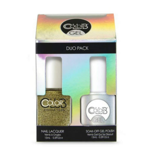 Color Club-Gold Glitter Color Club Gel + Lacquer Duo-(05kgel780)