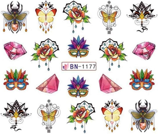Stickers Girls Cartoon Design Decals DIY Manicure Decoration Tools-(BN-1177)