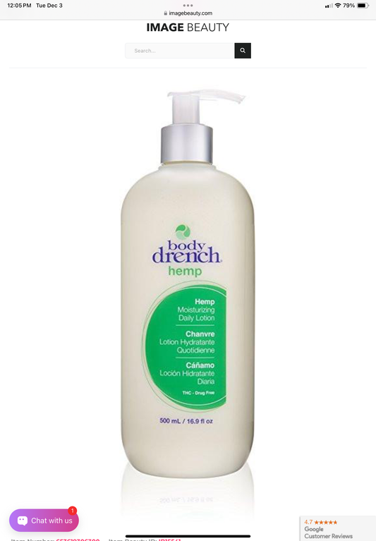 Body Drench Hemp Lotion 16.9 oz