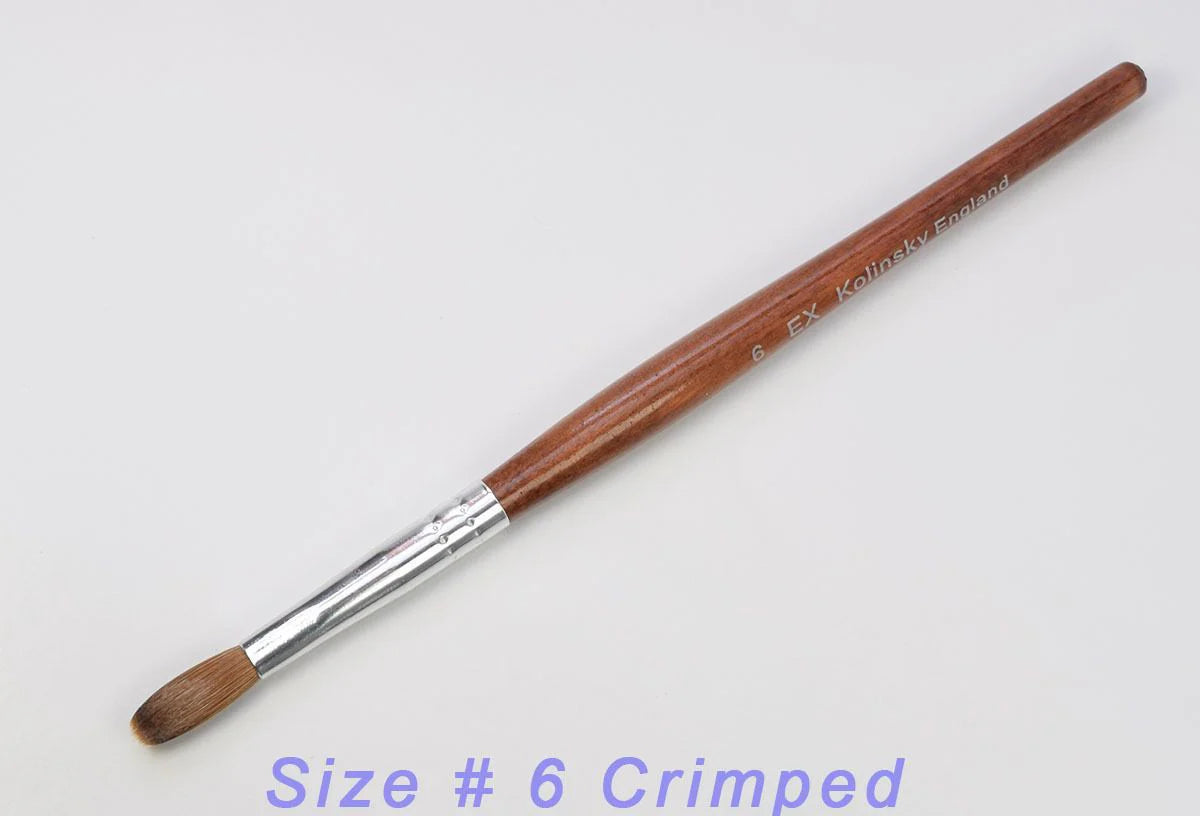 SLH Nail Brush #6 Korean (Handle color wooden, pink, clear)