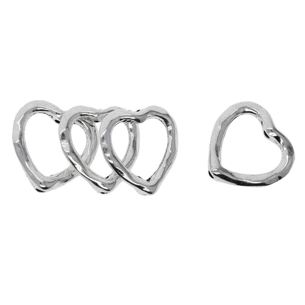 100 Pieces Hollow Heart Beads Charms Pendants DIY for Jewelry Making and Crafting