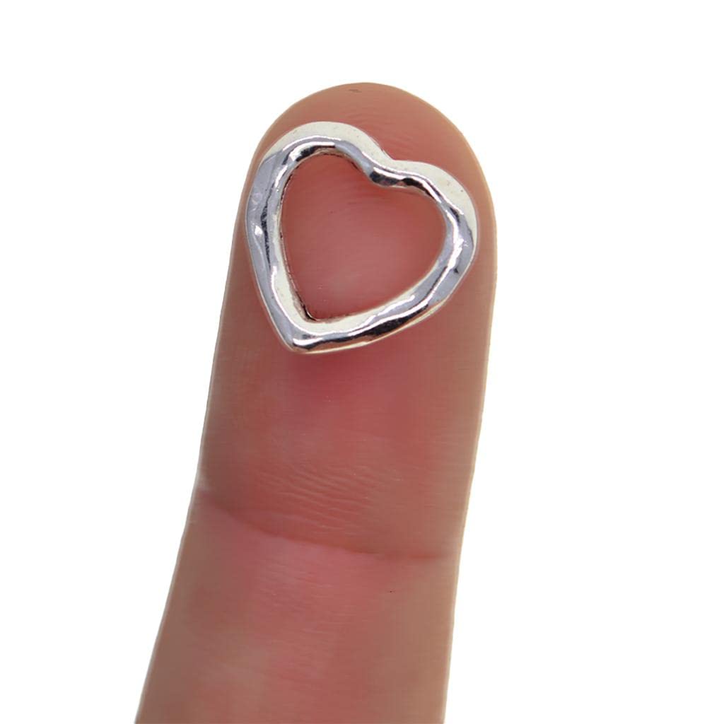100 Pieces Hollow Heart Beads Charms Pendants DIY for Jewelry Making and Crafting