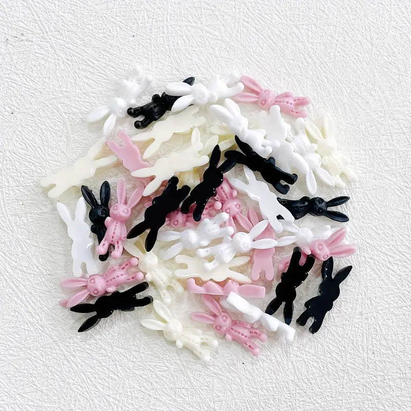 20pcs Easter Bunny Nail Charms, 3D Rabbit Nail Art Accessories for DIY Phone Case Decoration