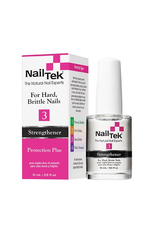 NAIL TEK - STRENGTHENER #3 PROTECTION PLUS FOR HARD, BRITTLE NAILS