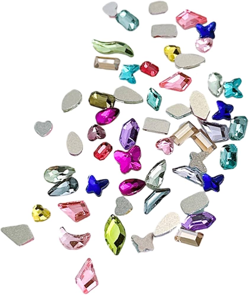 3D Glass Nails Jewelry Manicure Decals Crystal Art Tips Rhinestones Decorations Accessory