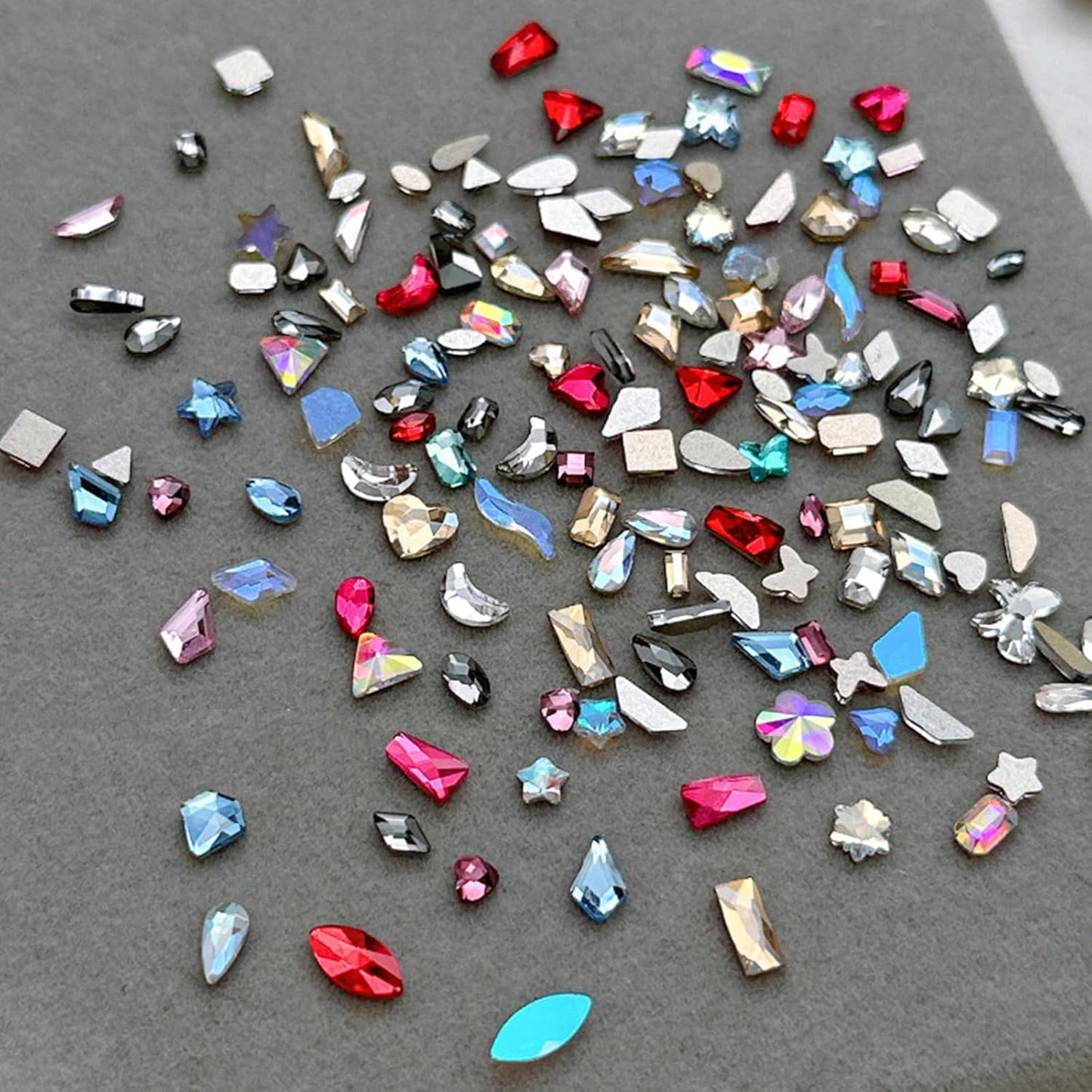 3D Glass Nails Jewelry Manicure Decals Crystal Art Tips Rhinestones Decorations Accessory