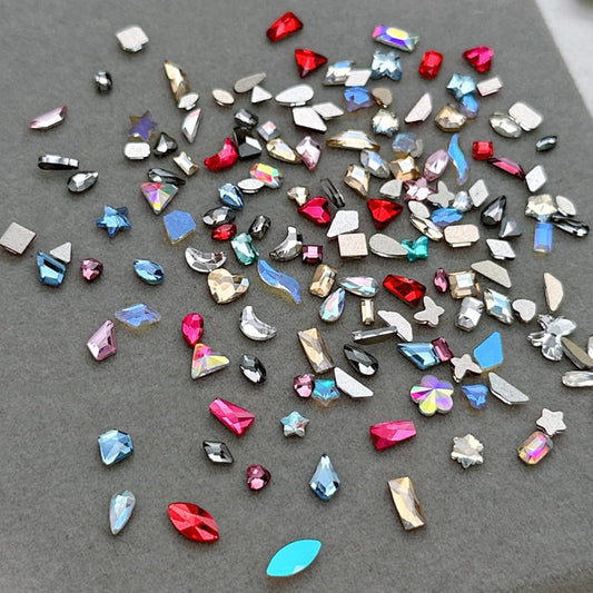 3D Glass Nails Jewelry Manicure Decals Crystal Art Tips Rhinestones Decorations Accessory