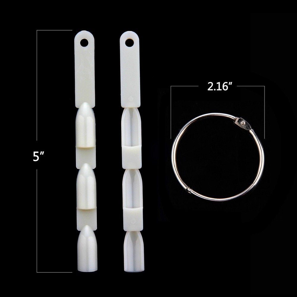 150 Tips 3 Knots Nail Art Display Board Nails With Ring Salon Tool Color Sample Practice Fan Nail Polish Display (50pcs)