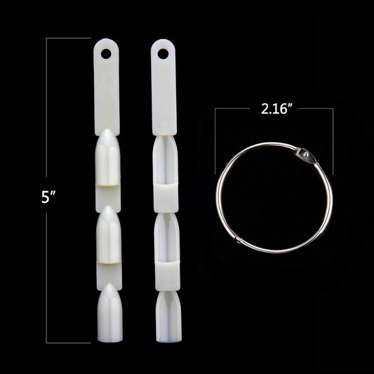 150 Tips 3 Knots Nail Art Display Board Nails With Ring Salon Tool Color Sample Practice Fan Nail Polish Display (50pcs)