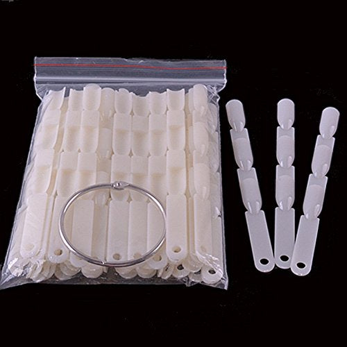 150 Tips 3 Knots Nail Art Display Board Nails With Ring Salon Tool Color Sample Practice Fan Nail Polish Display (50pcs)