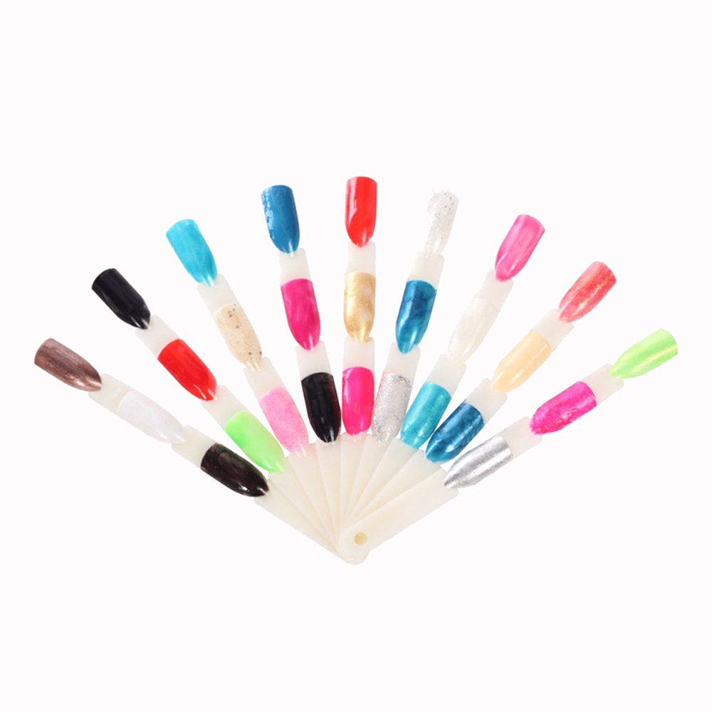 150 Tips 3 Knots Nail Art Display Board Nails With Ring Salon Tool Color Sample Practice Fan Nail Polish Display (50pcs)