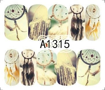 Nail Art Decals Water Transfer Nail Decals - Dream Catchers (1 Pcs)(A-1315)
