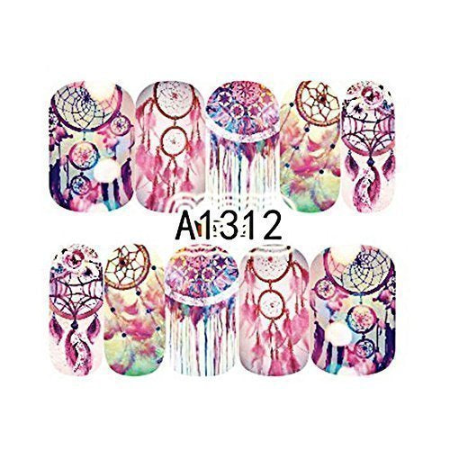 Nail Art Decals Water Transfer Nail Decals - Dream Catchers (1 Pcs)(A-1312)
