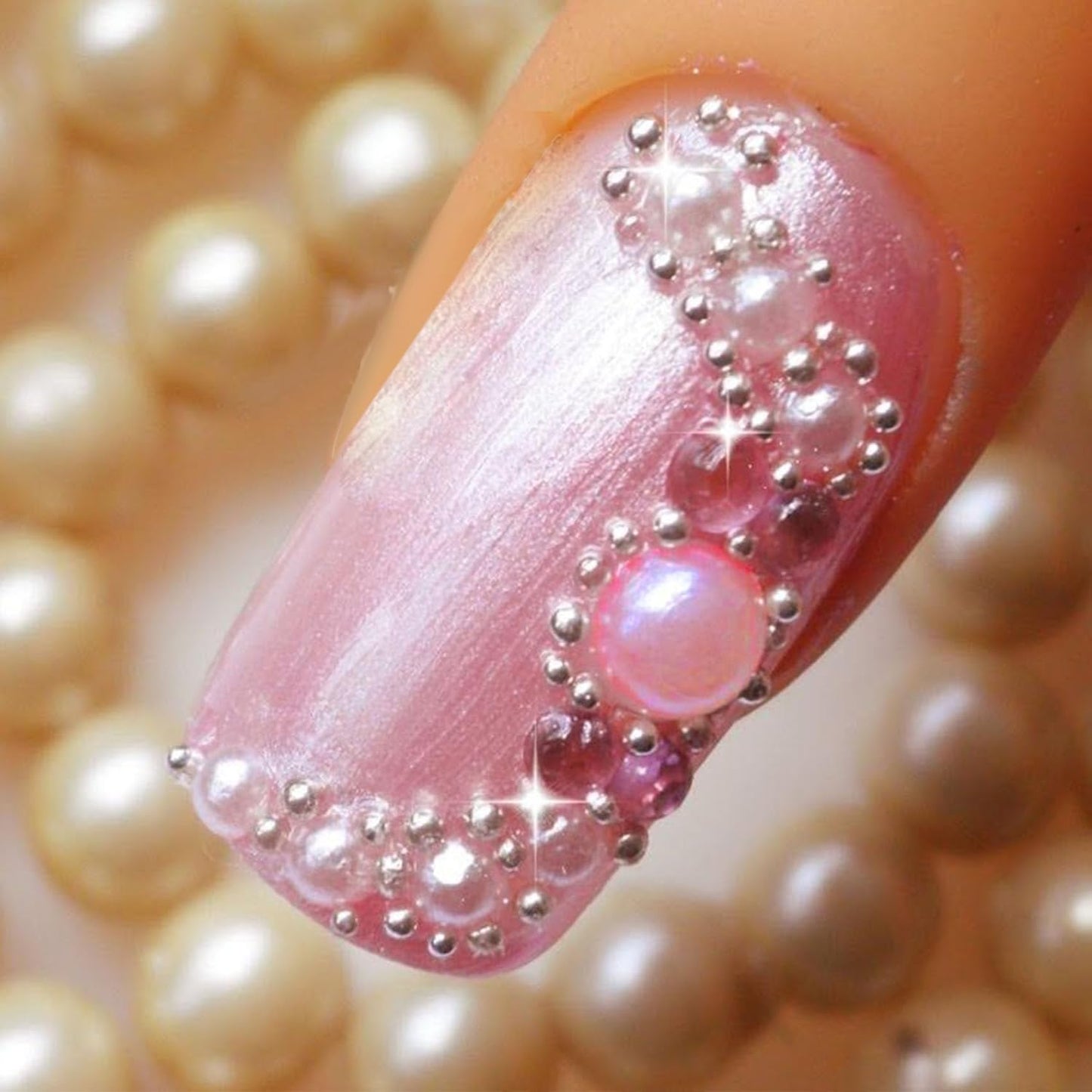 Pearls for Crafting 10000 Pcs Flat Back Nail Pearls 6 Color Half Round Flatback Pearl Beads for Embellishment Shoes Small Pearls for DIY Phone Nail Charms Making Pink Purple White