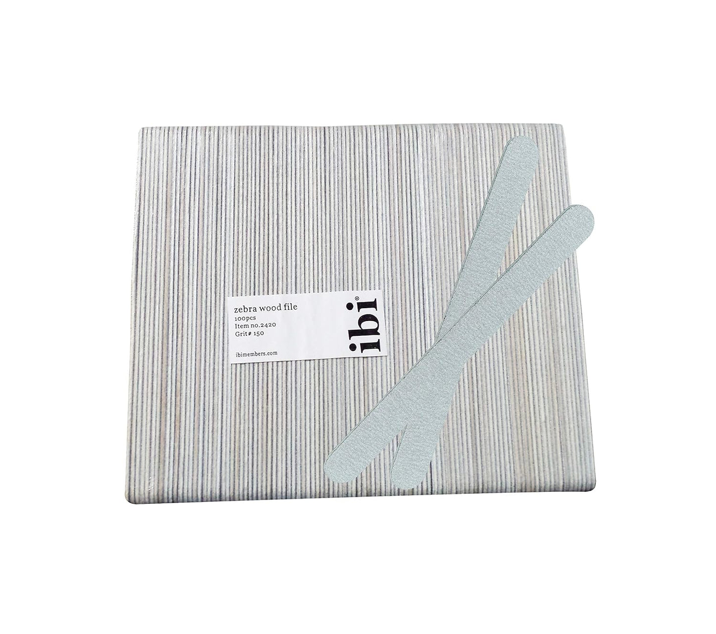 IBI Wood File | Grit 150/150 | Professional Nail File (100PCS)