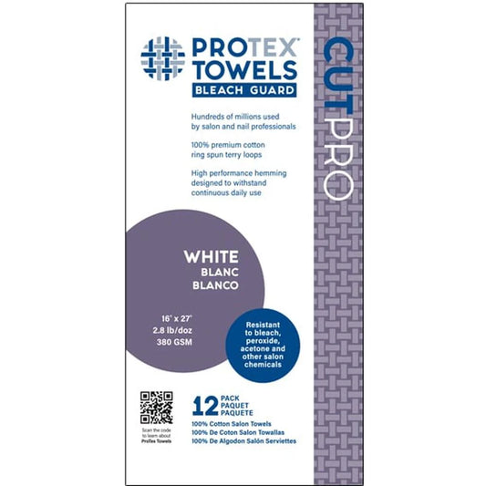 ProTex Edge - Bleach Guard White Towels - 16" x 27" / 12 Pack
