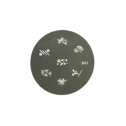 Stamping Nail Art - Flowers Stamping Plate(B-63)