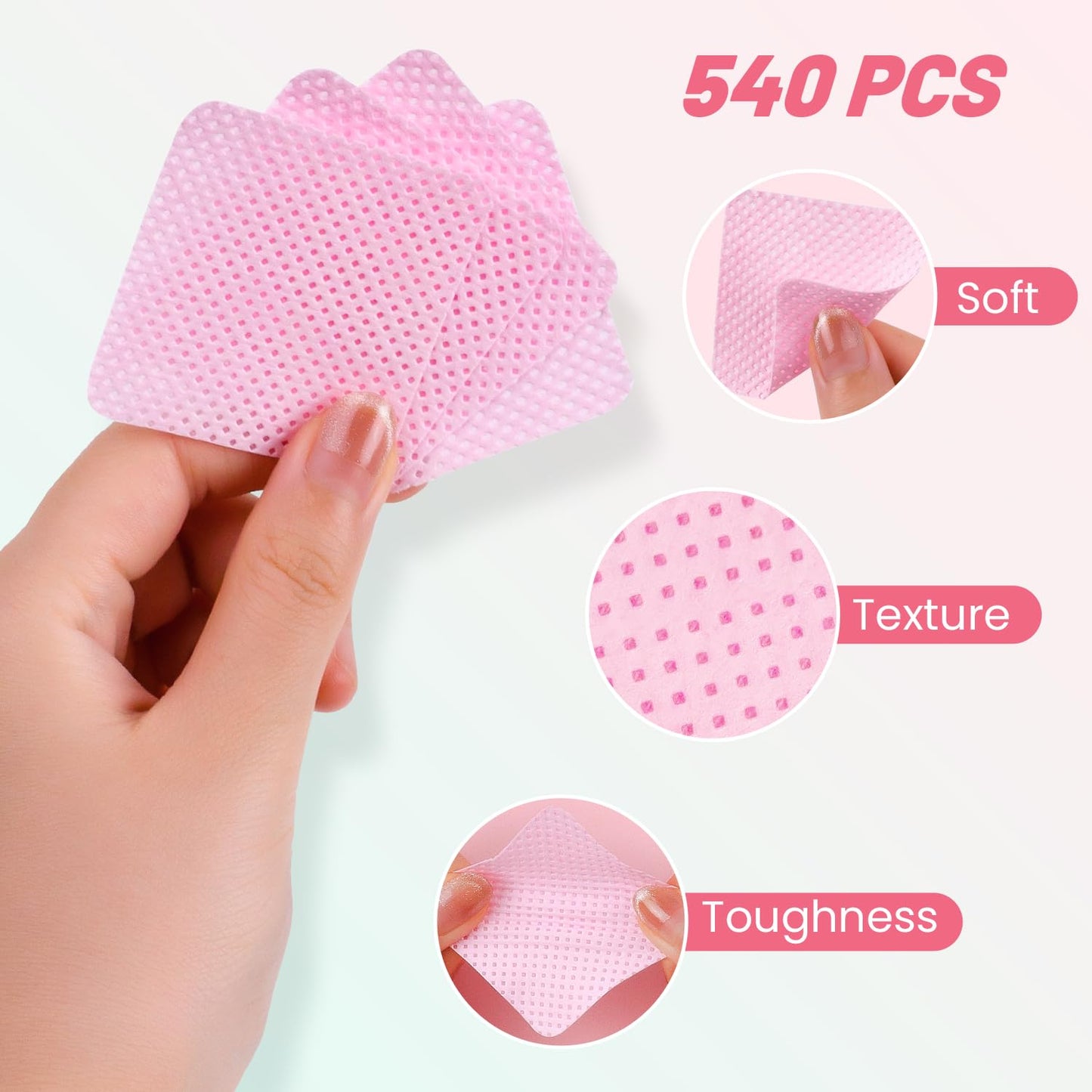 Cotton Pads (200pcs) Square Lint Free Nail Wipes Love Butterfly Nail Polish Eyelash Glue Remover Paper Cleaning Wipes