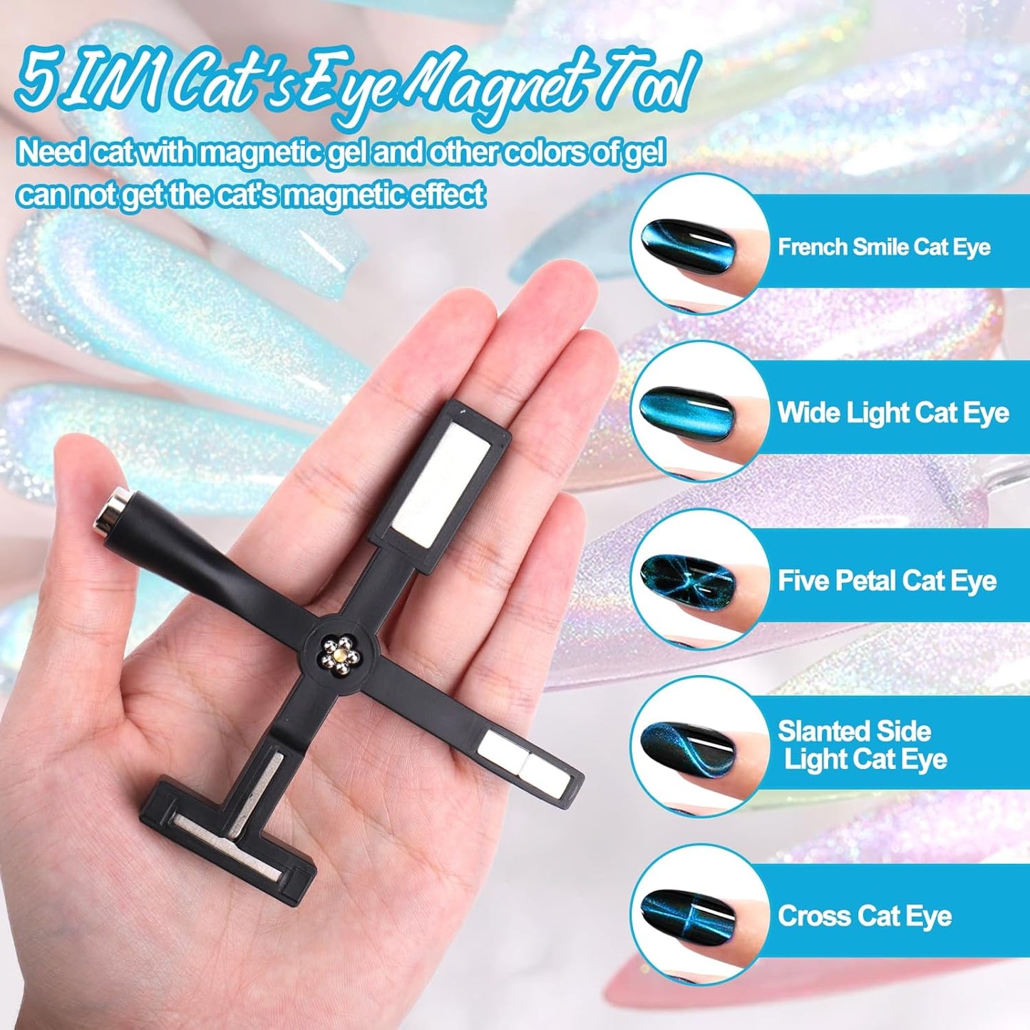 Nail Magnet - 5 in 1 Cat Eye Gel (Black)