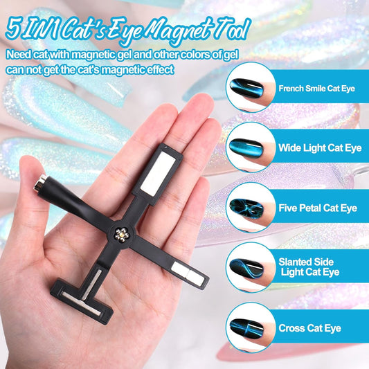 Nail Magnet - 5 in 1 Cat Eye Gel (Black)