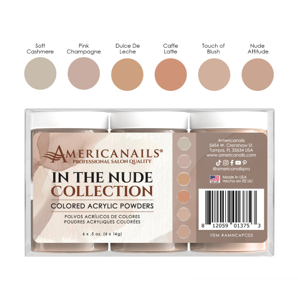 Colored Acrylic Powders | In The Nude Collection Kit