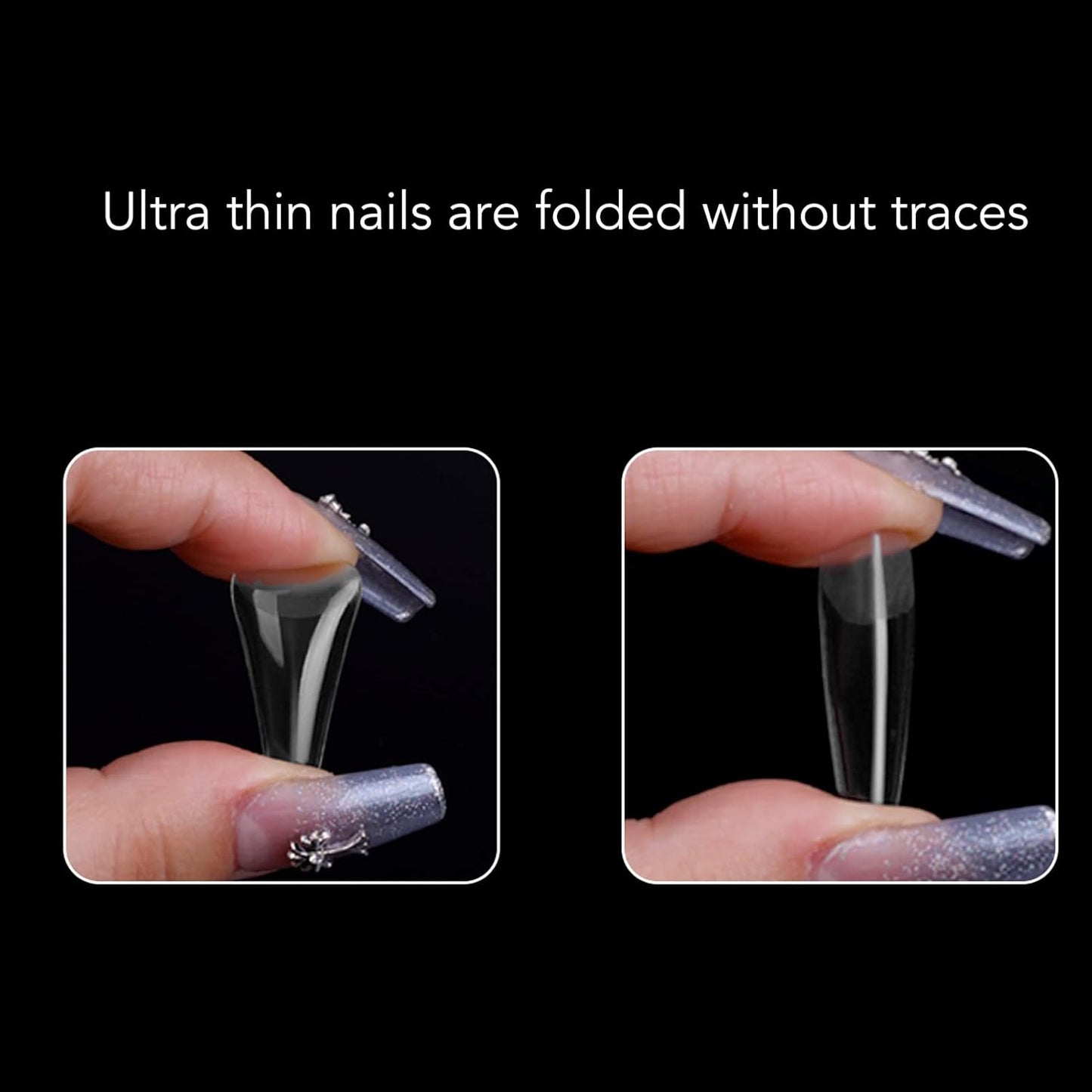 Soft Gel Full Cover Nail Tips Coffin Almond Square Stiletto-False Nails Clear Fake-Press On Nails For Nail Art Designs Gelly Tips Short Almond Builder-gel Short Square Coffin Almond-stiletto