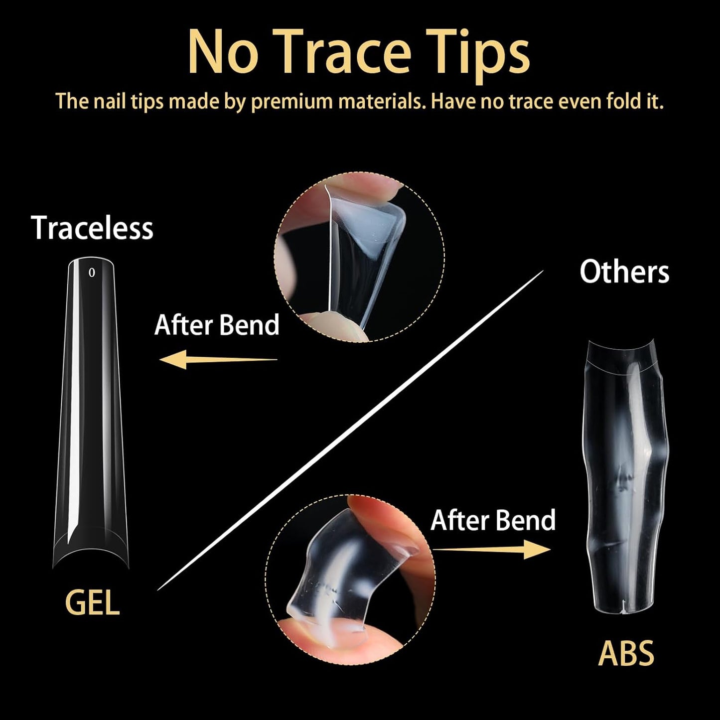 240Pcs Coffin Soft Gel Nail Tips, Long Coffin Nails, 12 Sizes Full Cover Acrylic False Nail Tip, for Beginner and Professional Home Salon Diy