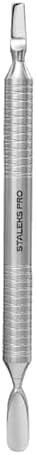 STALEKS PRO Expert Rounded Wide Pusher and Straight Wide Blade Two-Sided Manicure Pusher -  PE-10/6
