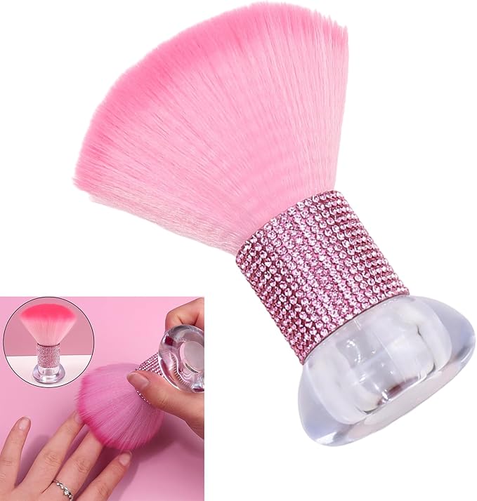 Multifunctional Nails Cleaning Brush With Soft Bristles Loose Powder Brush For Professional And Home Manicure Use