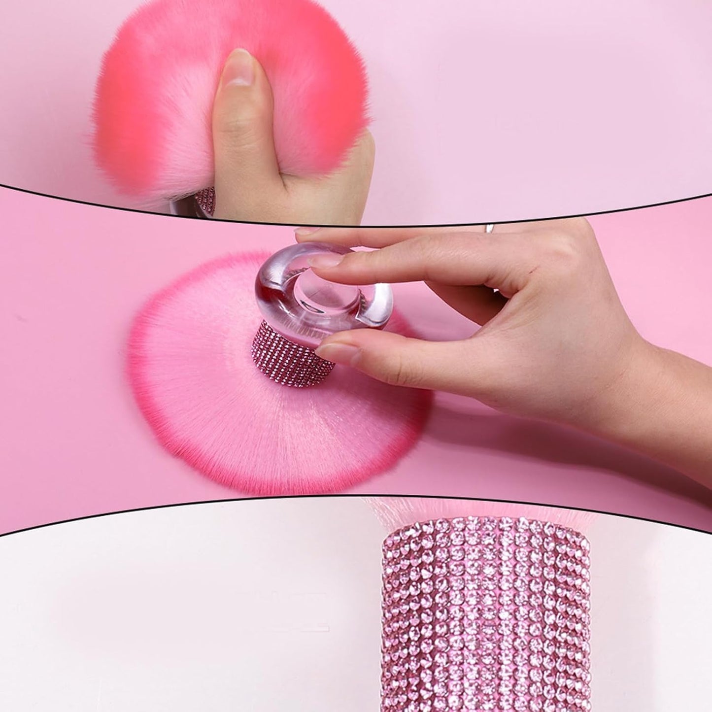 Multifunctional Nails Cleaning Brush With Soft Bristles Loose Powder Brush For Professional And Home Manicure Use