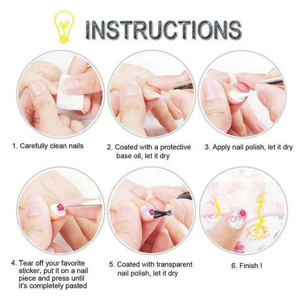 Nail Stickers Laser Nail Decals Self Adhesive Nail Art Stickers DIY Nail Design Nail Art Decoration(JO-1342)color-Gold/Rose Gold/ Silver/ Rainbow