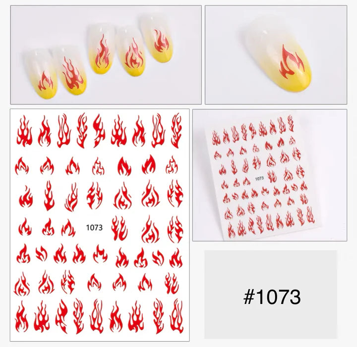 Flame Nail Stickers(1073)