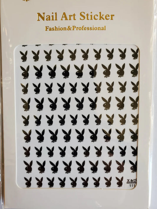 Silver Bunny Art Stickers(111)