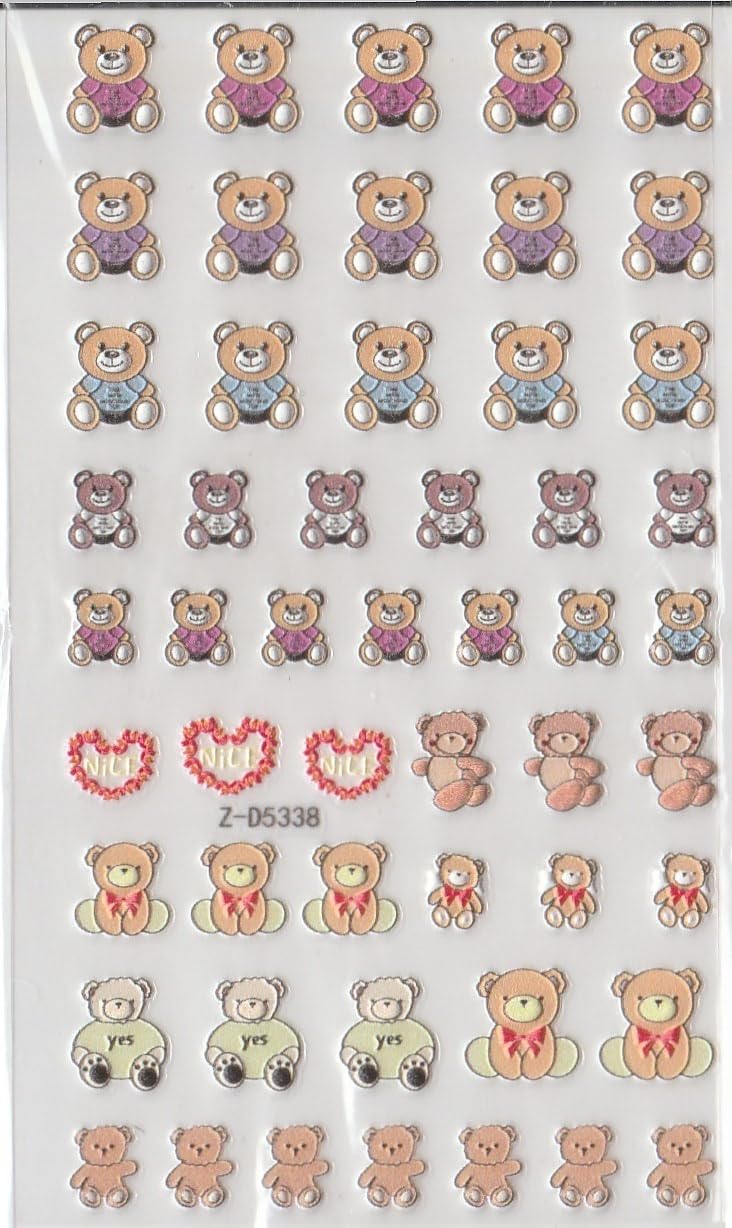 5D Self-Adhesive Nail Art Stickers - Teddy (Z-D5338)