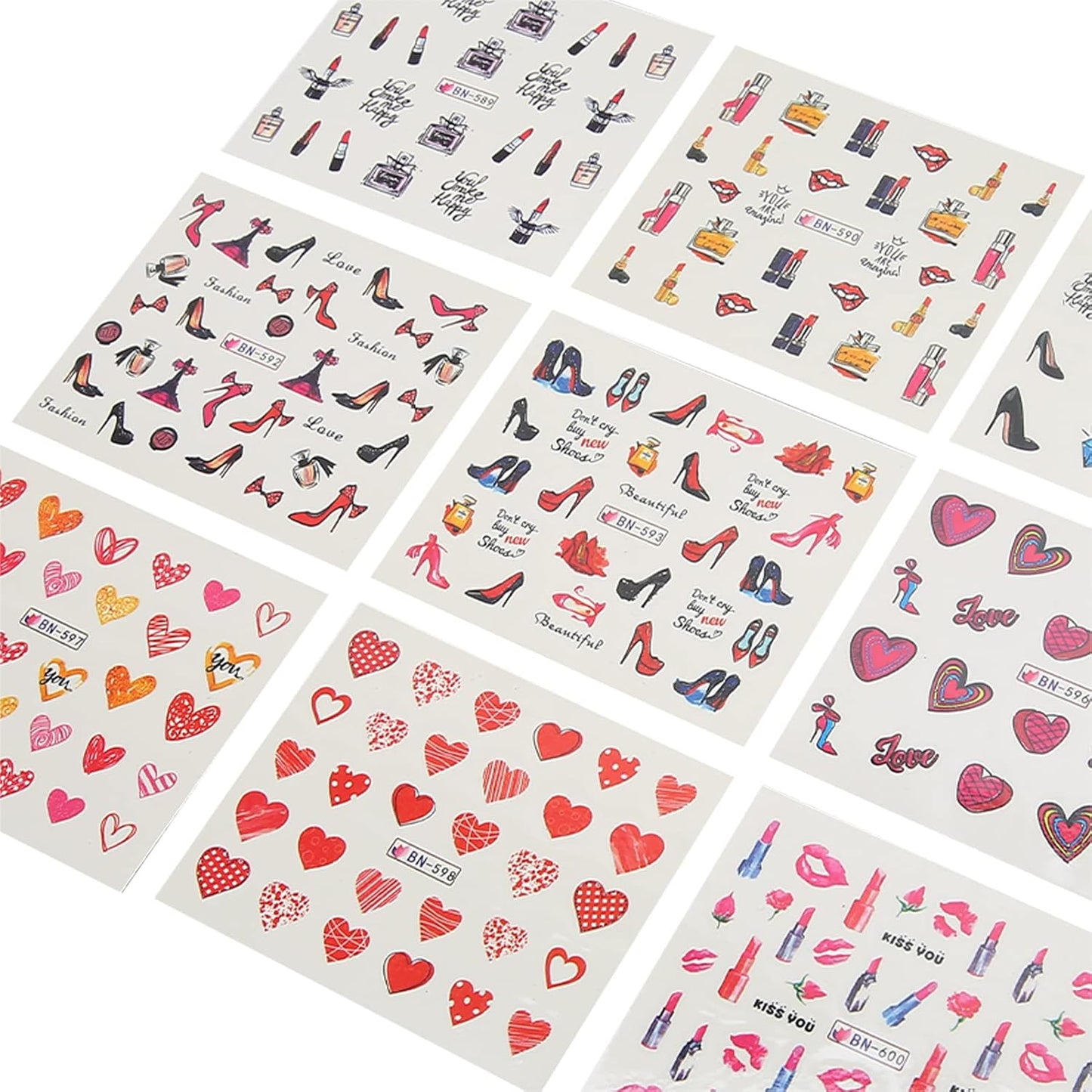 Nail Sticker, Practical Nail Decal Convenient Long Lasting for Natural Nail for Home for Nail Salon for Artificial Nail